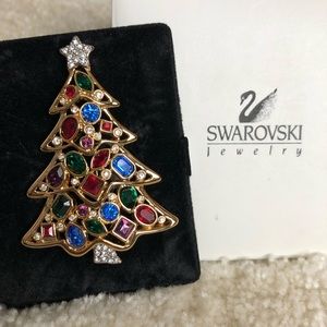 Swarovski Crystal Christmas Tee Pin